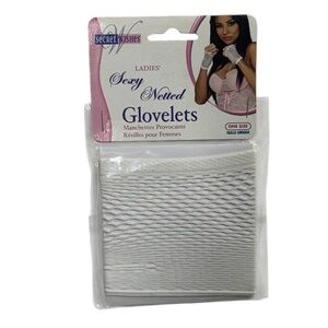 Secret Wishes ladies’ short sexy white netted glovelets, brand new in packaging!